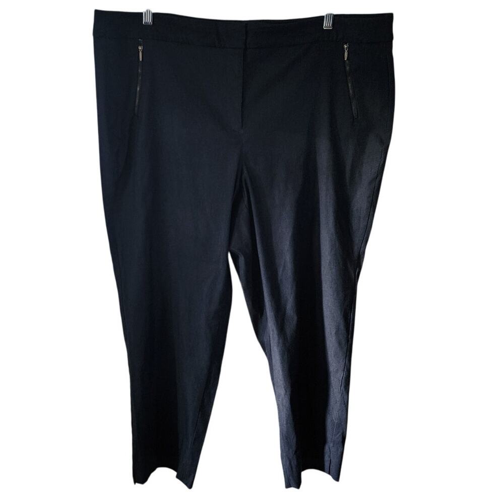 Lane Bryant Zippered Front Pockets Cropped Ankle Stretchy Pants Plus 24